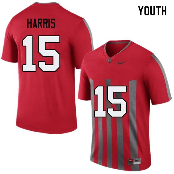 Ohio State Buckeyes #15 Jaylen Harris Youth Official Jersey Throwback